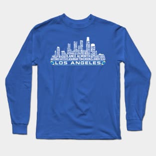 Los Angeles Football Team All Time Legends, Los Angeles City Skyline Long Sleeve T-Shirt